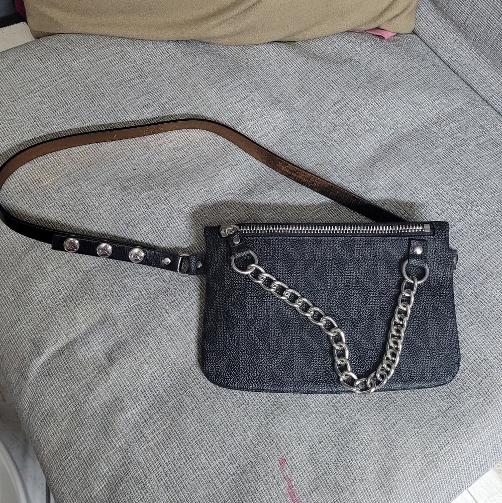 Michael Kors Signature Logo Chain Belt Bag